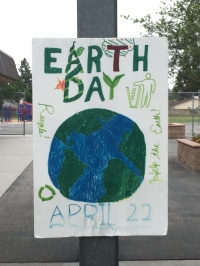 Gonsalves Elementary school students made posters to advertise their Earth Day Recycling Competition